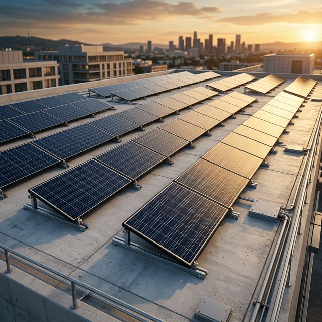 Instalación Solar Industrial 3D